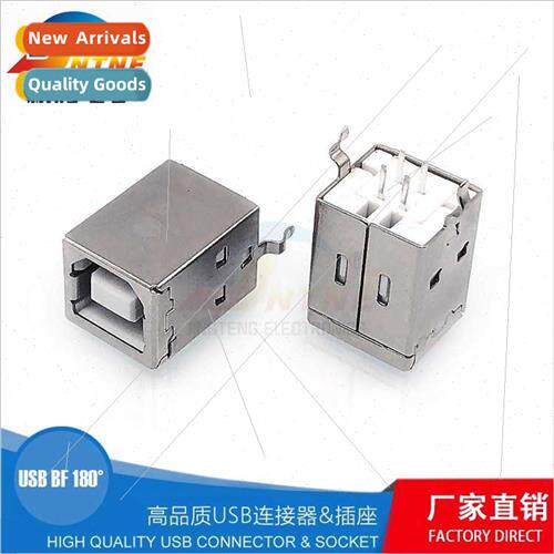 USB B type female chassis connector 180 degree DIP vertical