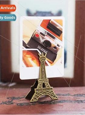 Creative Retro Tower Metal Name Card Holder Zinc Alloy Stall