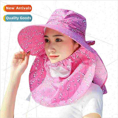 2020 new mask sunshade tea picking cap female sunscreen shaw