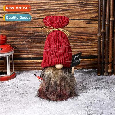 Raise sign bottle faceless doll decorations holiday red kn h