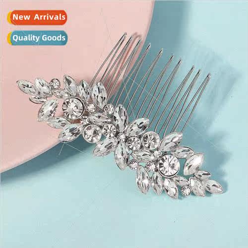 new bride hair accessories simple rhinestone wedding coiffur