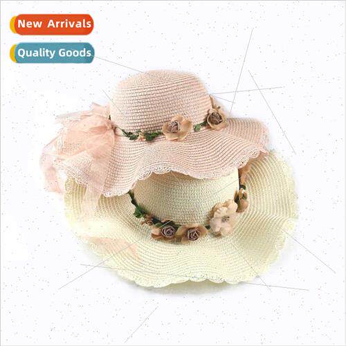Spring summer wooden ear edge large brim straw sunshade trav