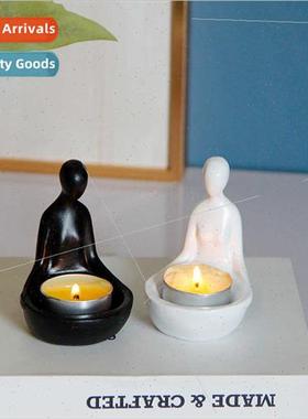 mple abstract resin candle holders zen figurines sting candl