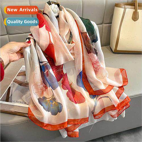 Spring Autumn new fashion Yangqi mom silk scarf female print