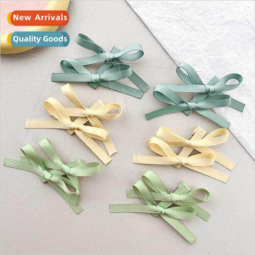 ins fashion double bow hair clips female cute double ponytai