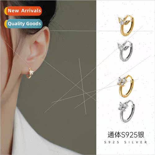 S925 silver butterfly earrings earrings earrings female earr
