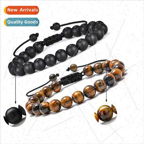 Handmade Jewelry Tiger Eye Charm Bracelet  8mm Tiger Eye Lav