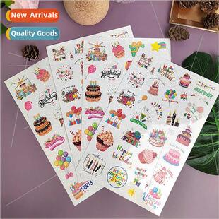 ngle Ins Cake Birthday Part Large Stickers Glter Happy Laser