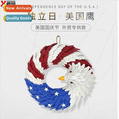 Wreath American Independence Day Hanging Eagle Wreath EVA Sh
