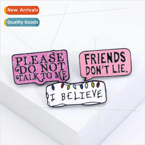 personalized student hundred wh shirt brooch Do not Talk to