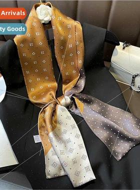 150*15cm double silk long scarf fluttering ribbon polka dots