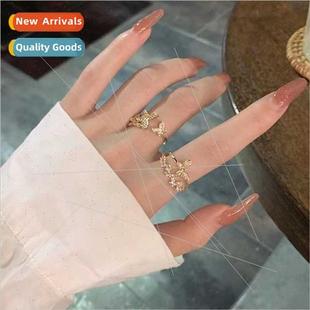 stunning butterfly double opening adjustable ring niche fash