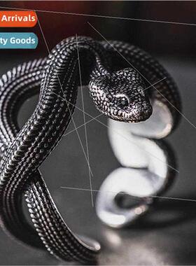 2024 new vintage snake winding ring men python dark punk sna