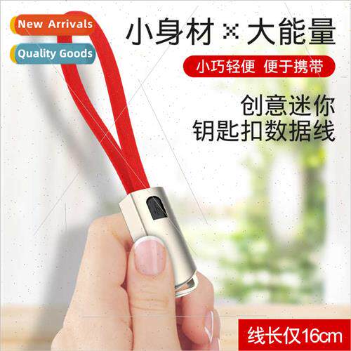 Keychain data cable charging treasure short cable zinc alloy