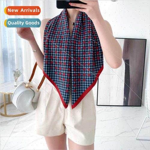 Circular retro 90cm twill square imation silk large square s