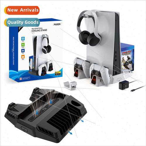 PS5 Game Console Cooling Dock PS5 Dual Controller Docking  C