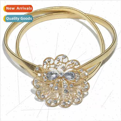 Metal Spring Waist Chain Ladies Fashion Casual Flower Bottom