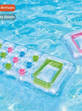 18 holes colorful chaise lounge transparent ins water floati