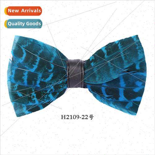 Fashion Feather Multicolour Bow Tie Men Wedding Business Par