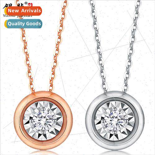 Rose Gold Diamond Necklace Pendant Show Diamond Chain Bubble