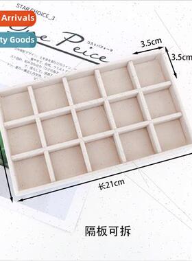 Pink flocking jewelry box new gray velvet box earrings ear j