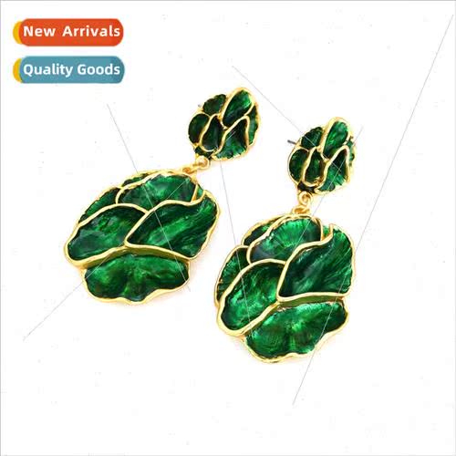 Personalized alloy oil drip three-dimensional feeling flower