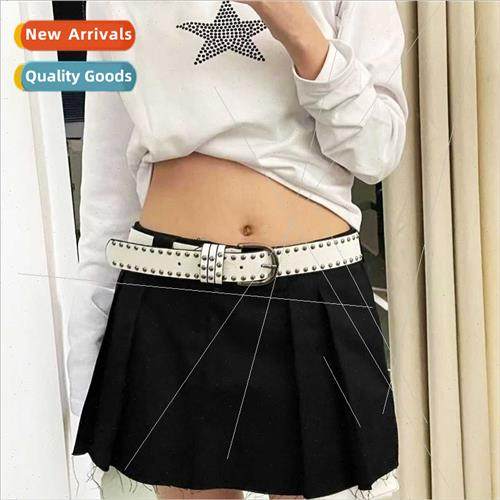 American hip-hop belt women wide belt y2k belt punk willow s