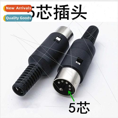 Large 5-pole plug 5-pin 5-pole solder header DIN block 5-pol