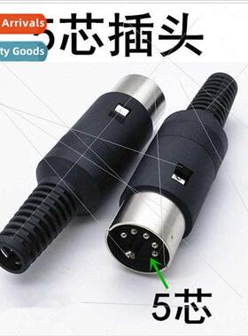 Large 5-pole plug 5-pin 5-pole solder header DIN block 5-pol
