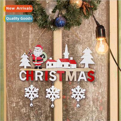 Christmas wooden hanging Santa Claus snowman reindeer hangin
