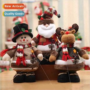 standing pose Claus snowman Santa elk gift Christmas doll