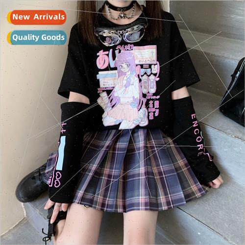 Japanese Anime T Shirt Long Sleeve Top Zipper Removal Tee JK