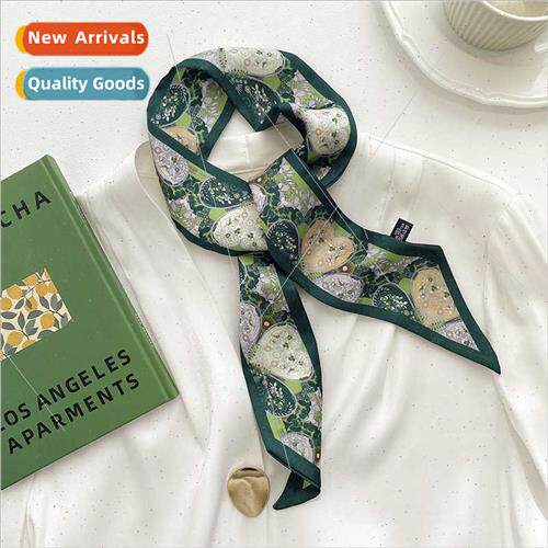 Vintage classic green flowers spring fall fluttering belt ve