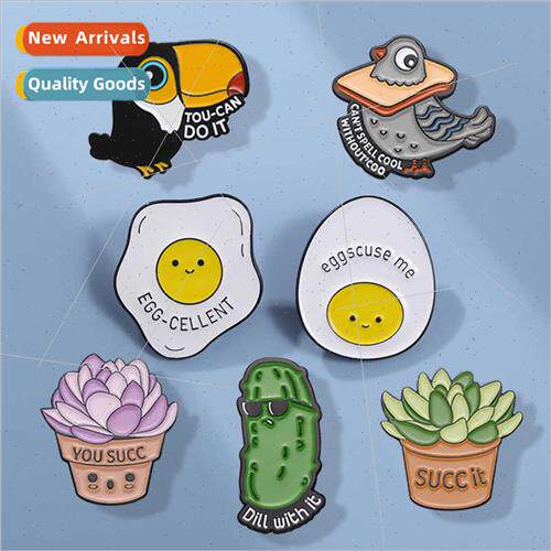Collar accessories cold wind cartoon brooch cute ruffled egg