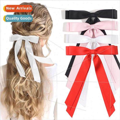 Europe Ribbon Tie Hair Clips Double Ribbon Ribbon Hair Cards