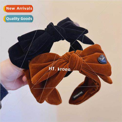 Autumn winter new temperament large  bow double-layer versat