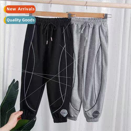 2022 Spring Autumn middle large children cotton casual sweat
