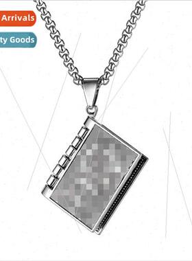 Creative fashion versatile book pendant nd retro cross neckl