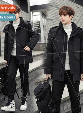 fashion casual medium-length down jacket men women winter ne
