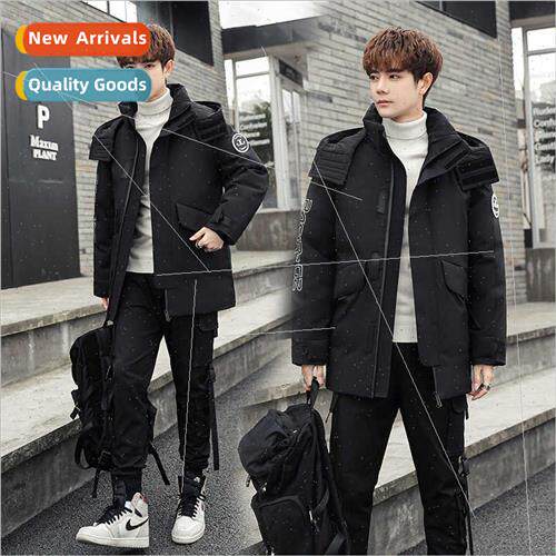 fashion casual medium-length down jacket men women winter ne