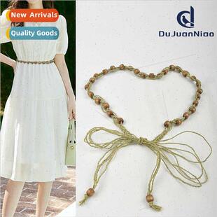Women bead weaving belt skirt ethnic decorative female bohem