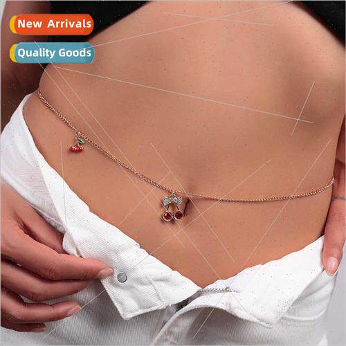 Europe jewelry fashion sweet new diamond cherry pendant wais