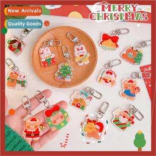 Japan Korea ins cute cute Christmas cartoon acrylic keychain