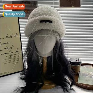 fall wool wrapped head winter women hat fluffy lamb Small