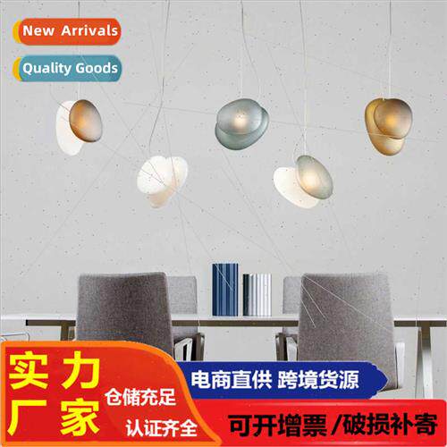 Modern simple dining room creative pebbles art glass chandel