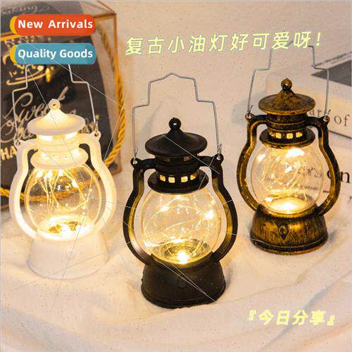 Christmas retro small oil lamp electronic candle lights crea