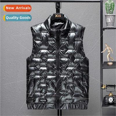 Men down cotton vest nd bright surface outer wear undershirt