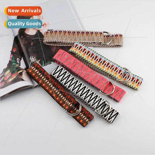 Nylon Canvas Belt Korea Hundreds Double Ring Buckle Men Wome
