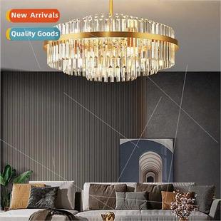 copper crystal luxury modern chandel light full simple lamp