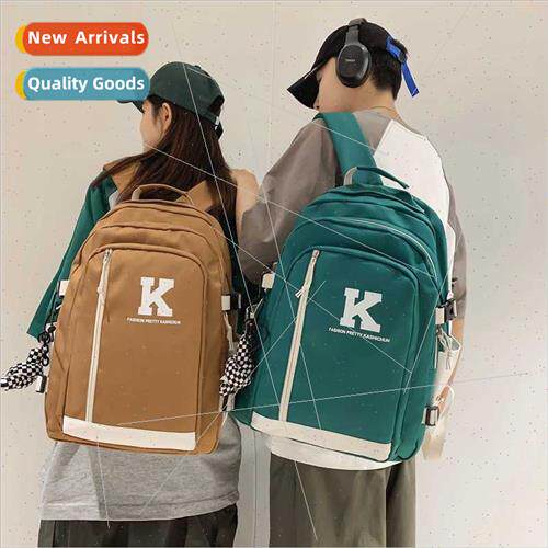 2023 Spring New Nylon Solid Color Trend Letter Student Schoo